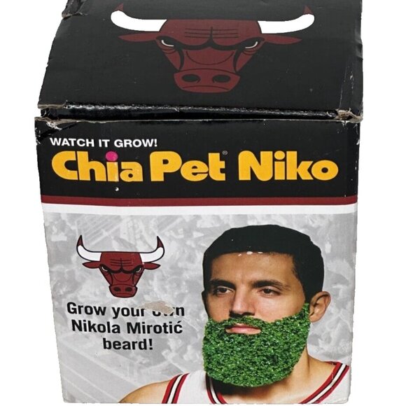 NEW Nikola Mirotic Chicago Bulls SGA Chia Pet Niko Beard NBA Montenegro - Picture 2 of 5